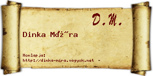 Dinka Míra névjegykártya